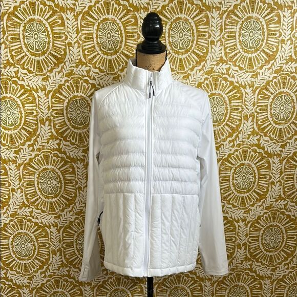 Glyder Pure Puffer Long Sleeve Quilted Full Zip Jacket in White size XL AS-IS - Picture 5 of 13